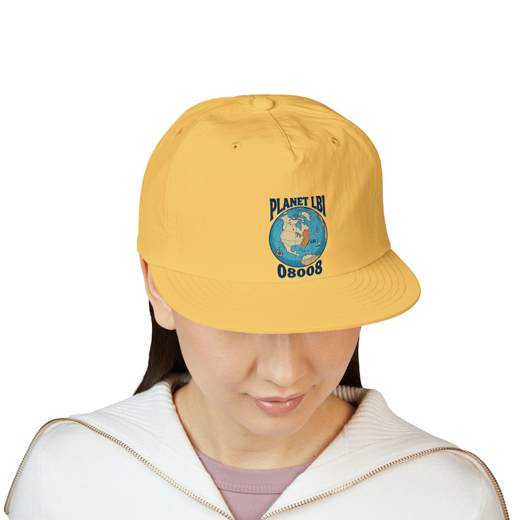 Planet LBI 08008 NJ Embroidered Globe Baseball Hat