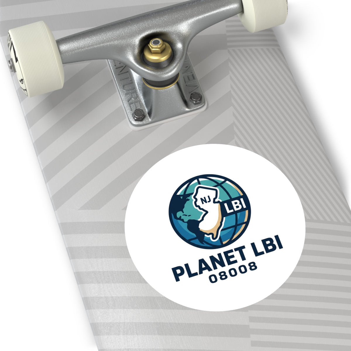 Planet LBI 08008 Round Sticker — Globe Logo Waterproof Laptop Sticker