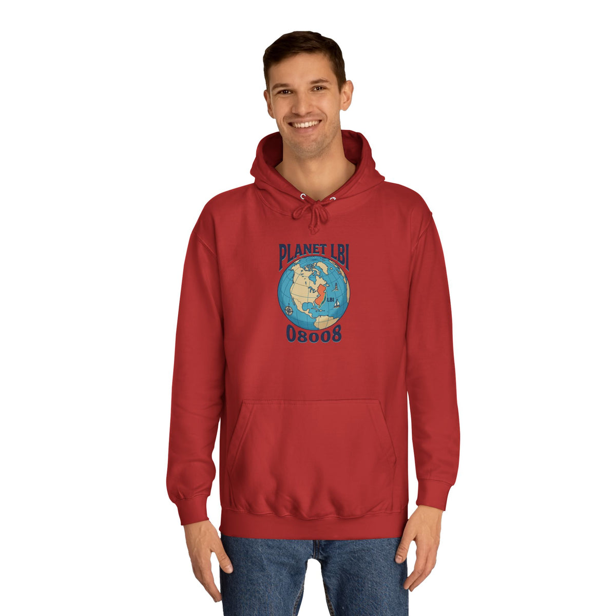 Planet LBI Hoodie — Earth Graphic Eco-Friendly Sweatshirt