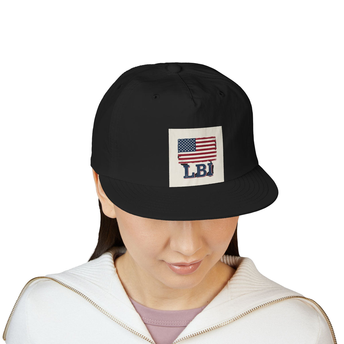 AMERICAN FLAG LBI  Embroidered Globe Baseball Hat
