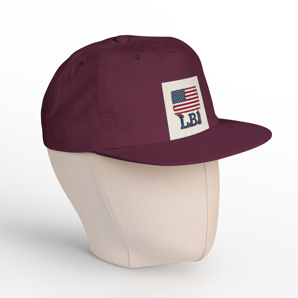 AMERICAN FLAG LBI  Embroidered Globe Baseball Hat