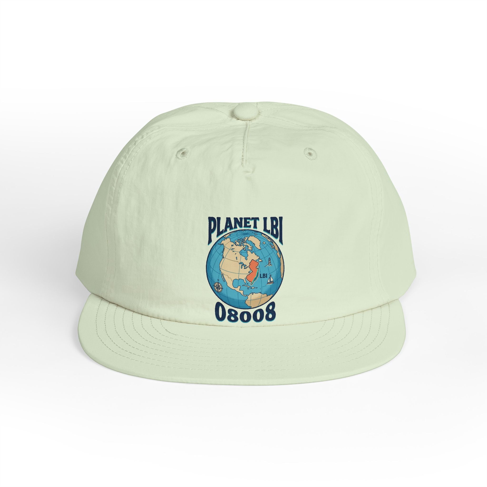 Planet LBI 08008 NJ Embroidered Globe Baseball Hat