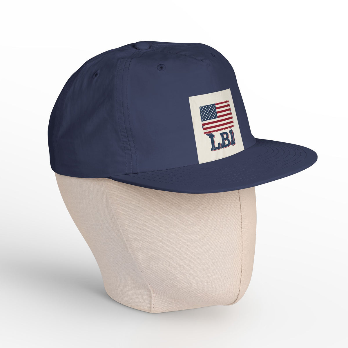 AMERICAN FLAG LBI  Embroidered Globe Baseball Hat