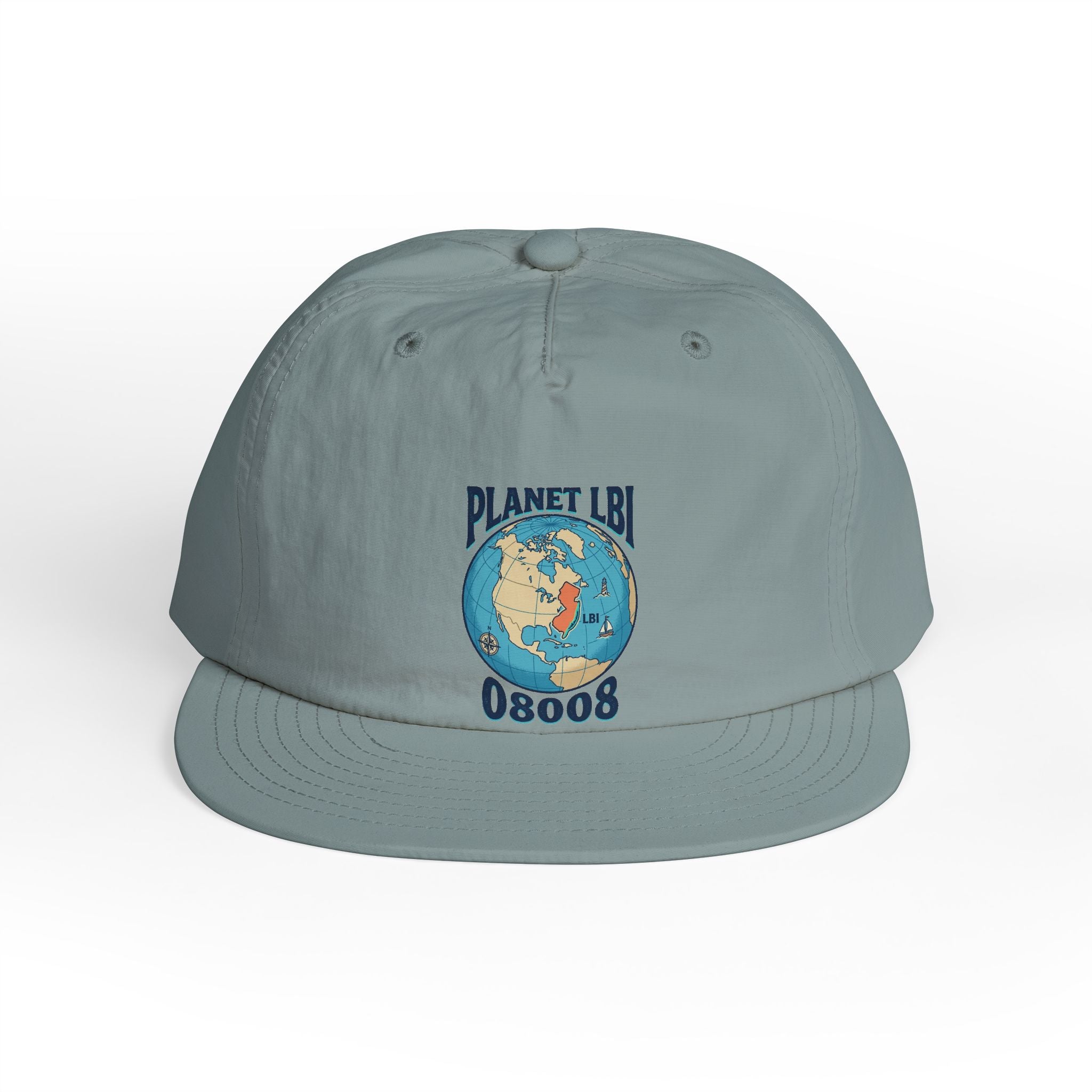 Planet LBI 08008 NJ Embroidered Globe Baseball Hat