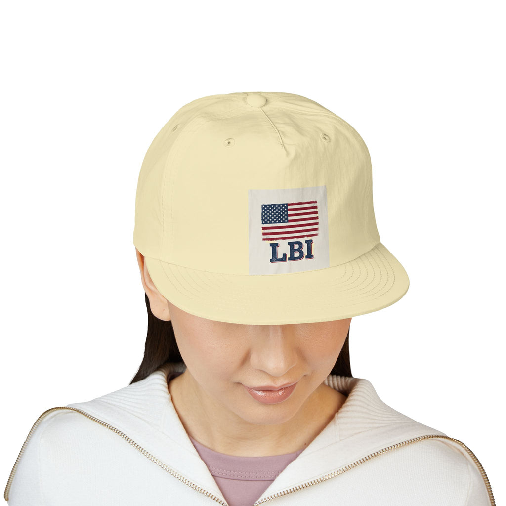 AMERICAN FLAG LBI  Embroidered Globe Baseball Hat