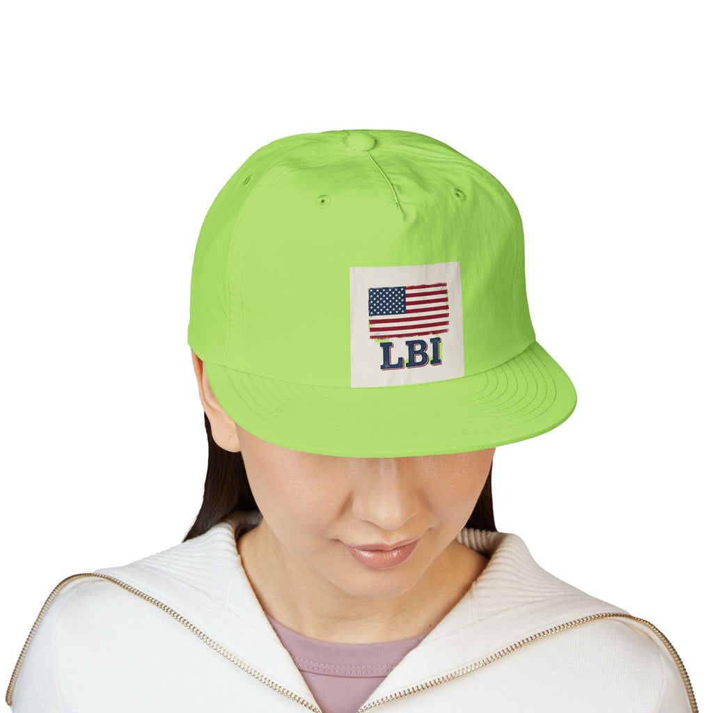 AMERICAN FLAG LBI  Embroidered Globe Baseball Hat