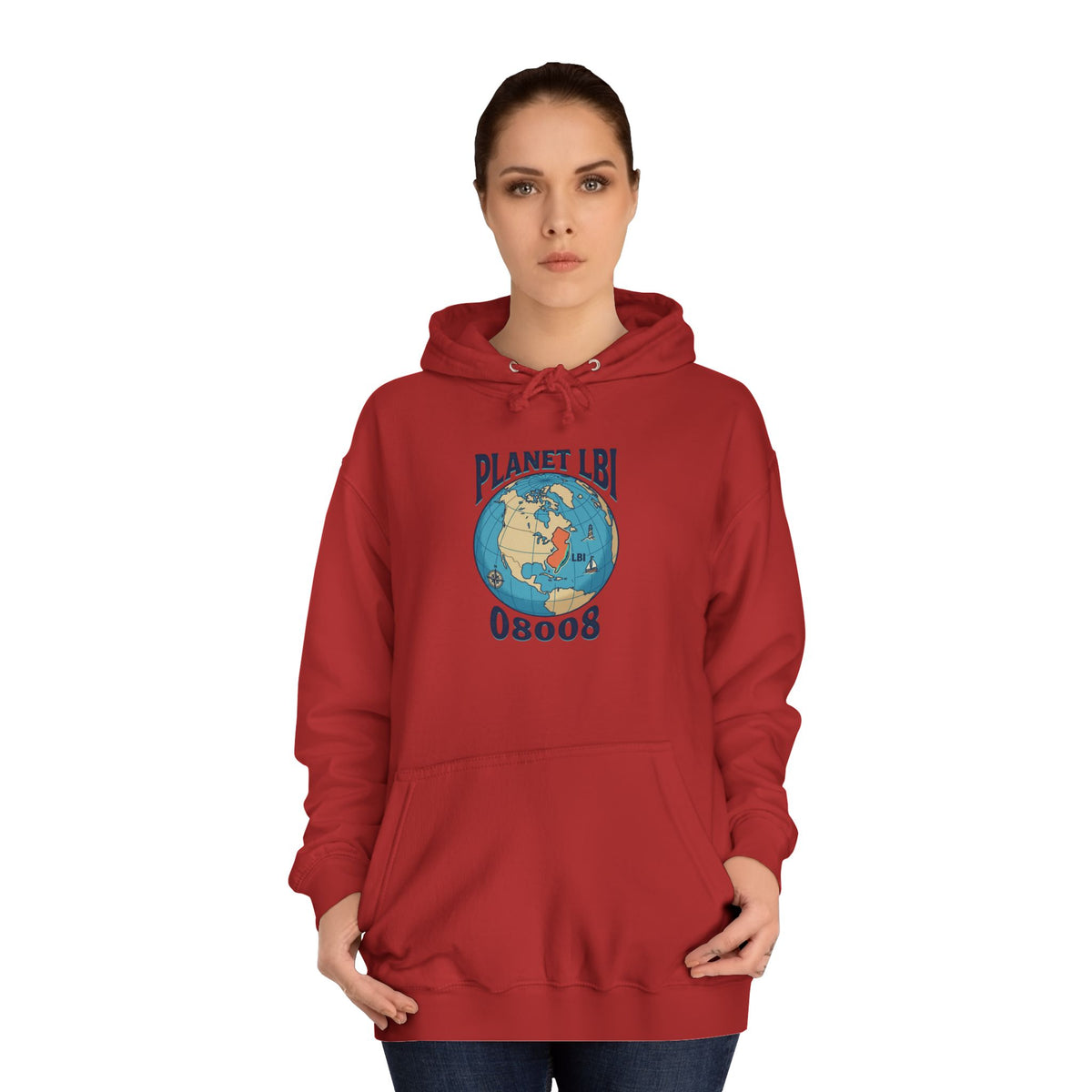 Planet LBI Hoodie — Earth Graphic Eco-Friendly Sweatshirt