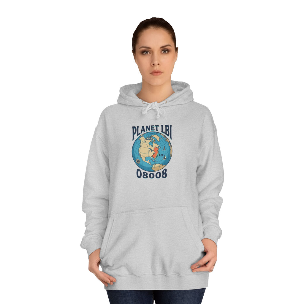 Planet LBI Hoodie — Earth Graphic Eco-Friendly Sweatshirt