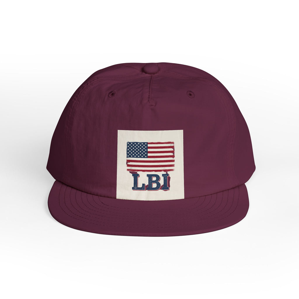 AMERICAN FLAG LBI  Embroidered Globe Baseball Hat