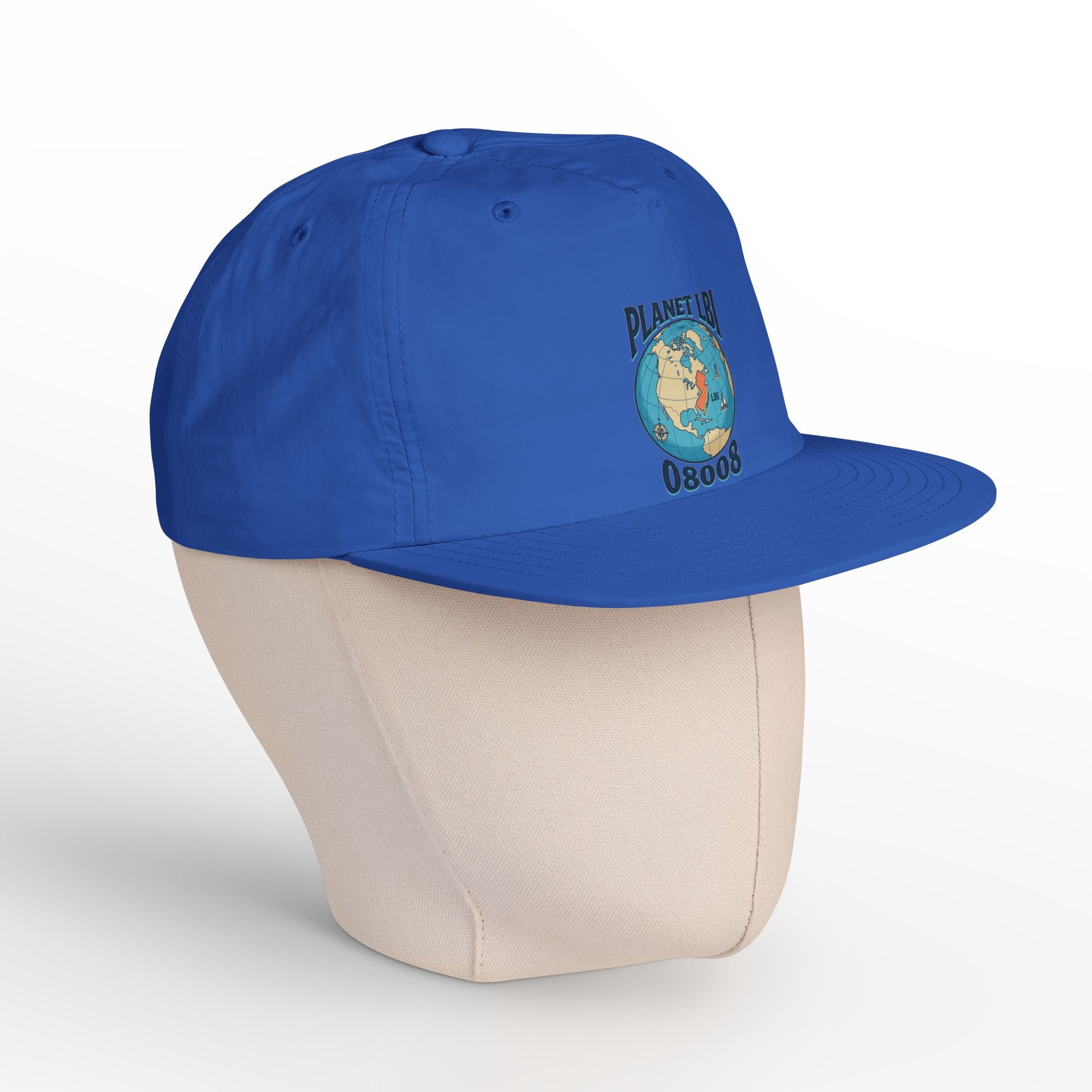 Planet LBI 08008 NJ Embroidered Globe Baseball Hat