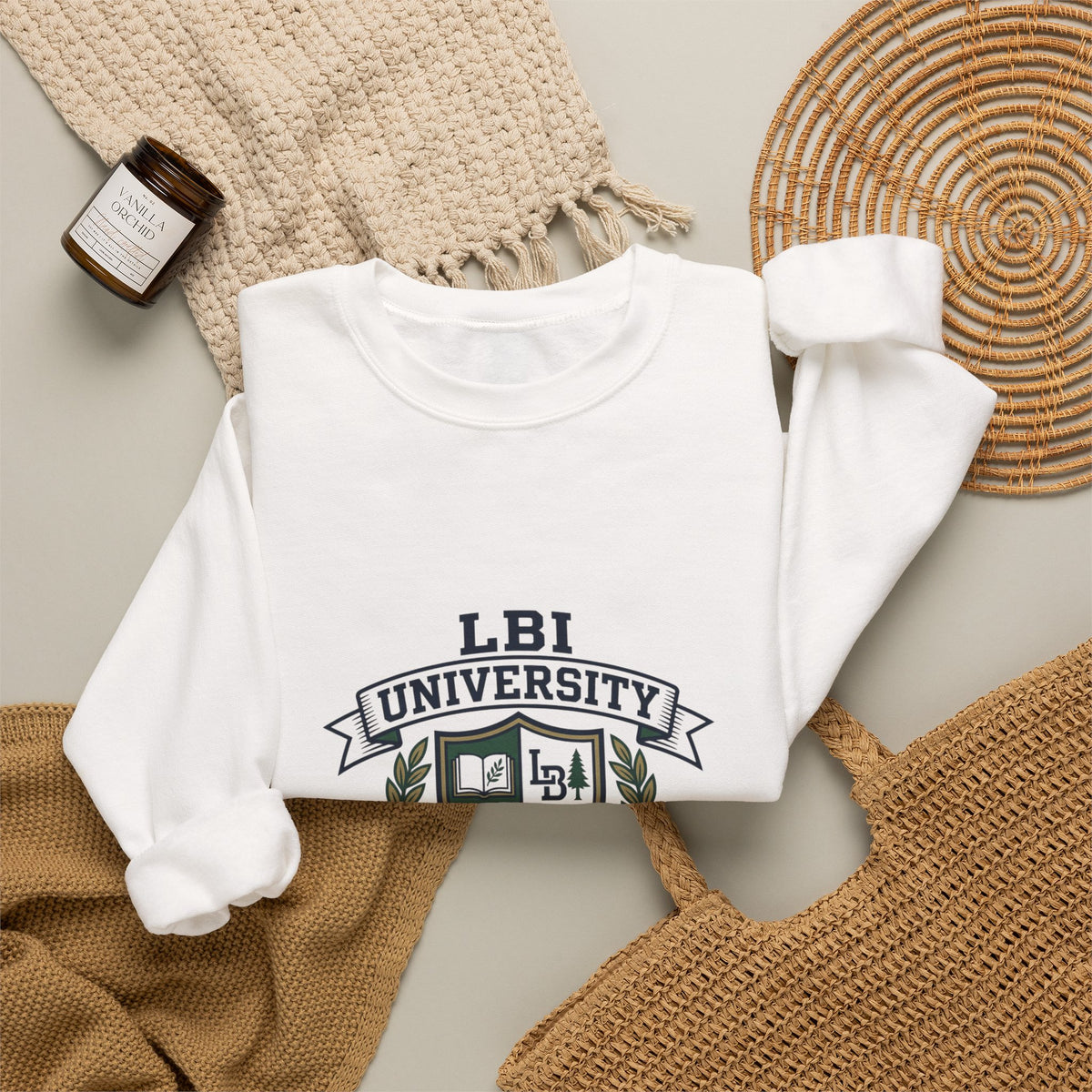 Trademarked: LBI UNIVERSITY Crewneck Sweatshirt