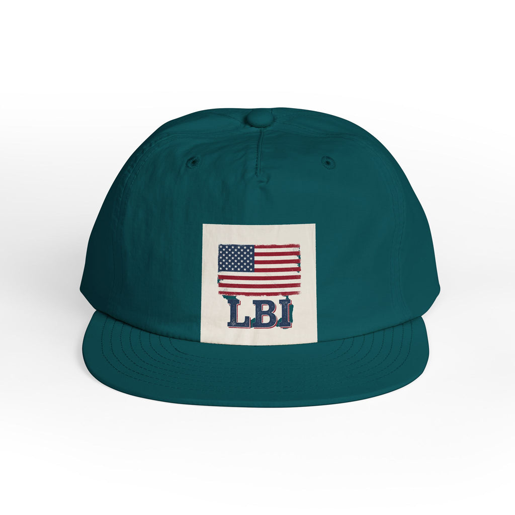 AMERICAN FLAG LBI  Embroidered Globe Baseball Hat