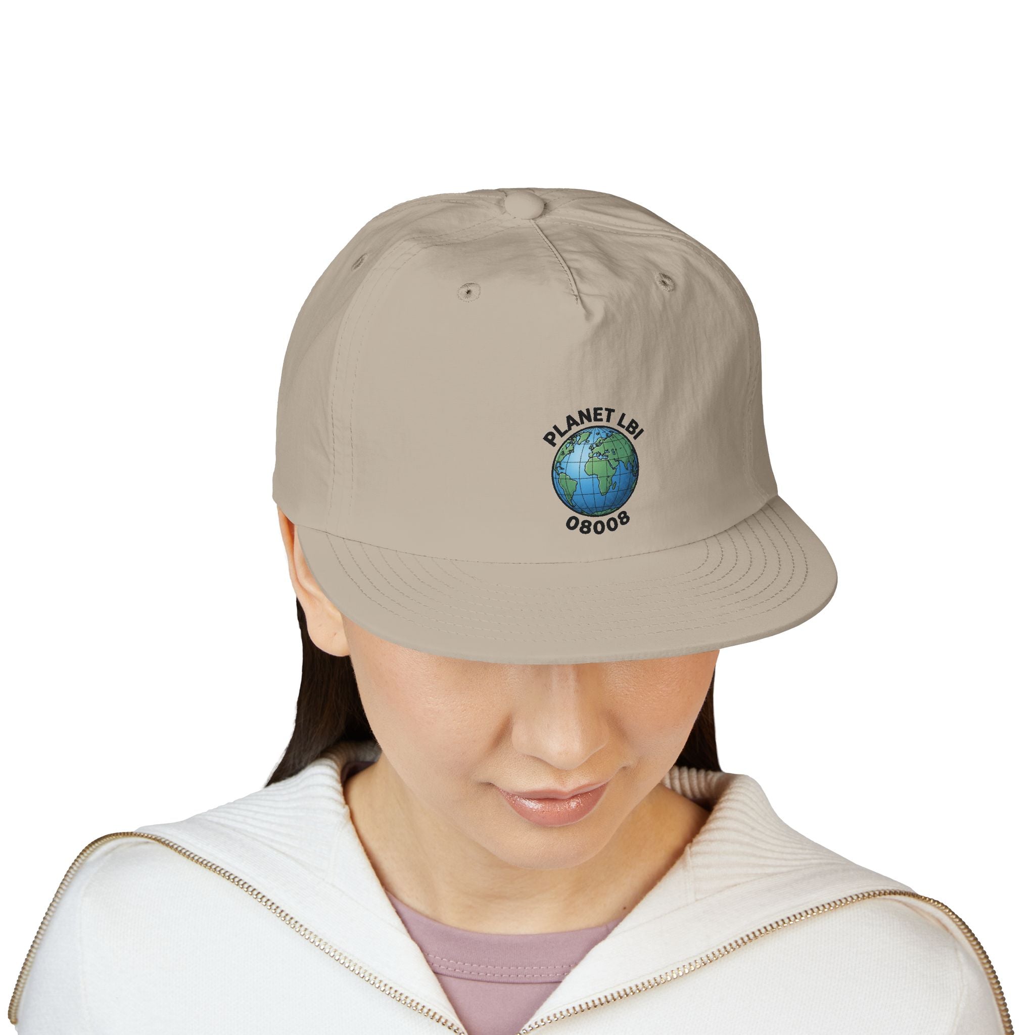 Surf Cap — 'Planet LBI ' Embroidered Globe Baseball Hat