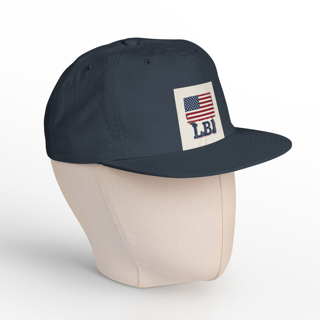 AMERICAN FLAG LBI  Embroidered Globe Baseball Hat