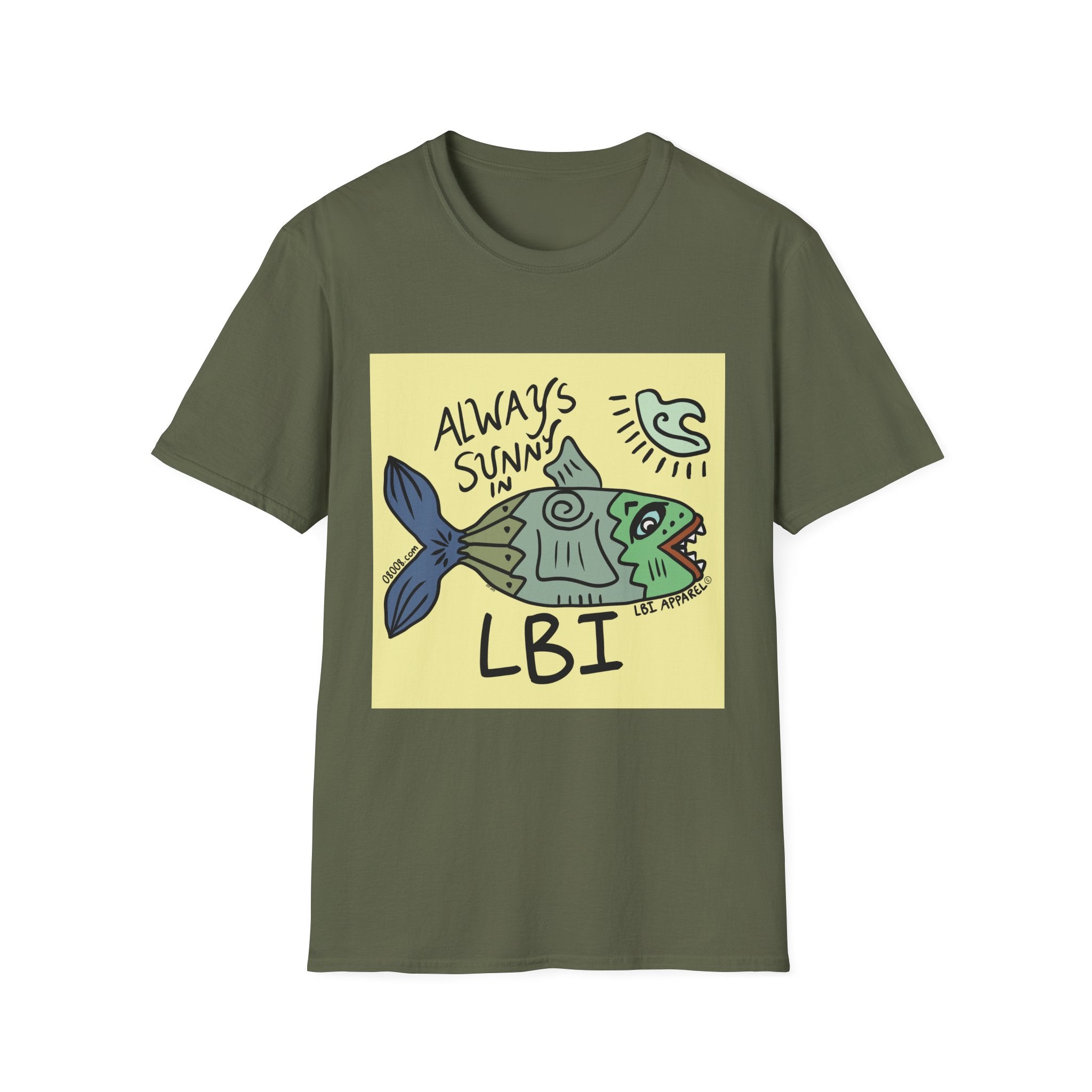 Always Sunny in LBI T-Shirt — Beachy Fish Graphic Tee