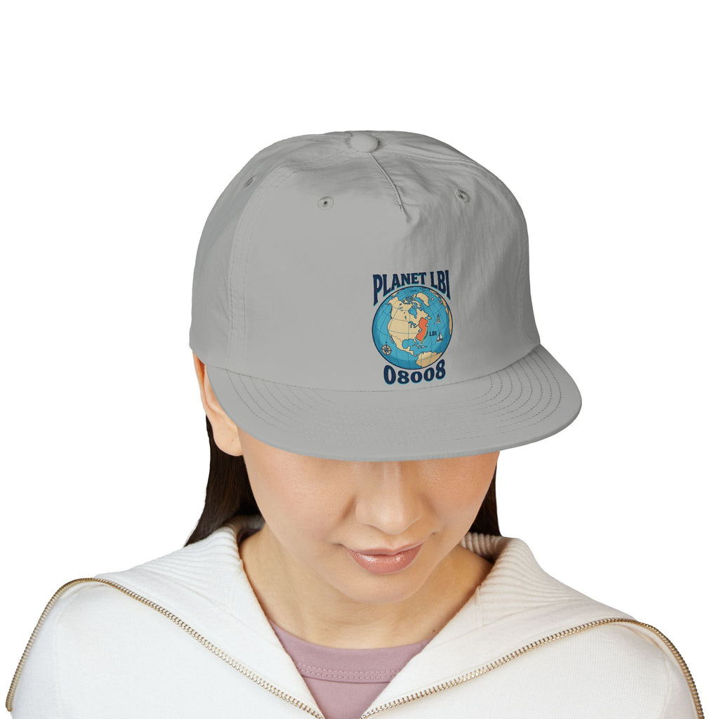 Planet LBI 08008 NJ Embroidered Globe Baseball Hat