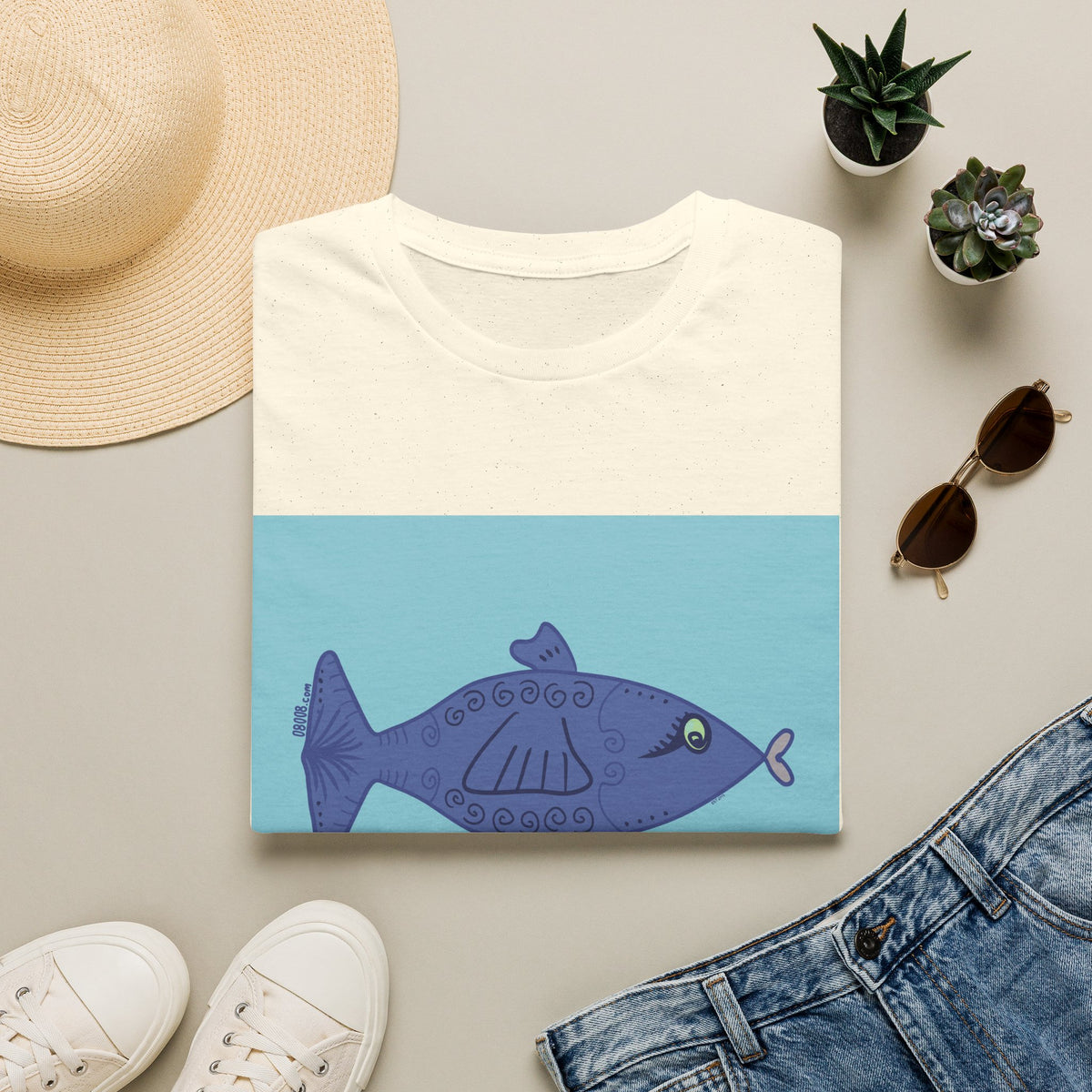 LBI Apparel T-Shirt — Beachy Fish Graphic Tee (a)