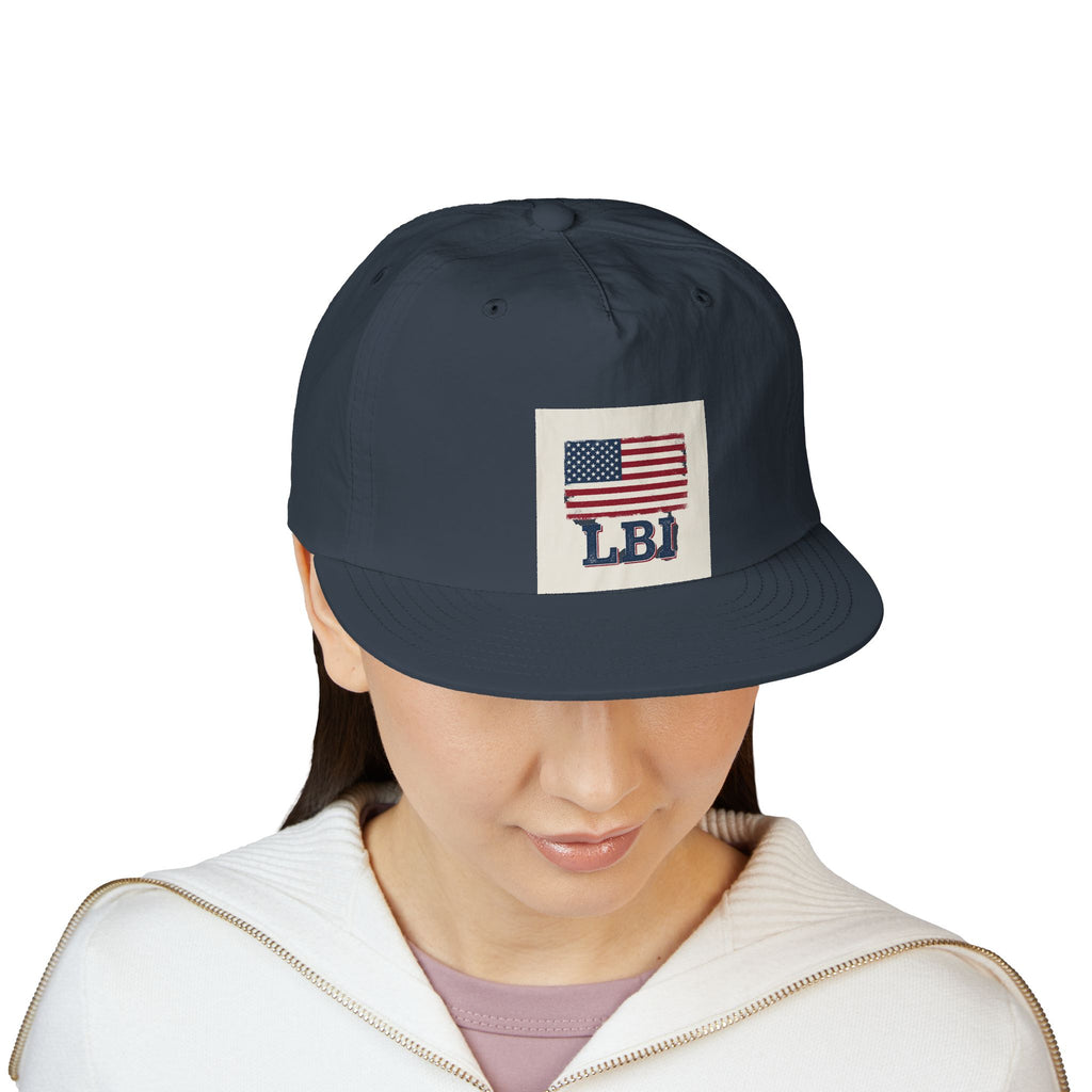 AMERICAN FLAG LBI  Embroidered Globe Baseball Hat
