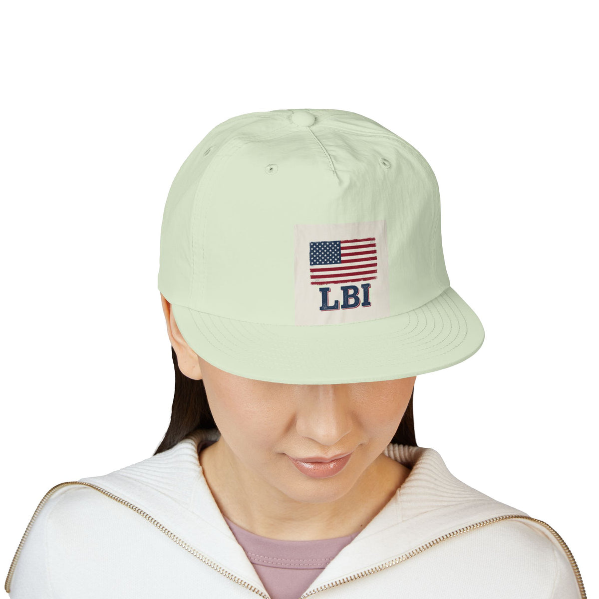 AMERICAN FLAG LBI  Embroidered Globe Baseball Hat