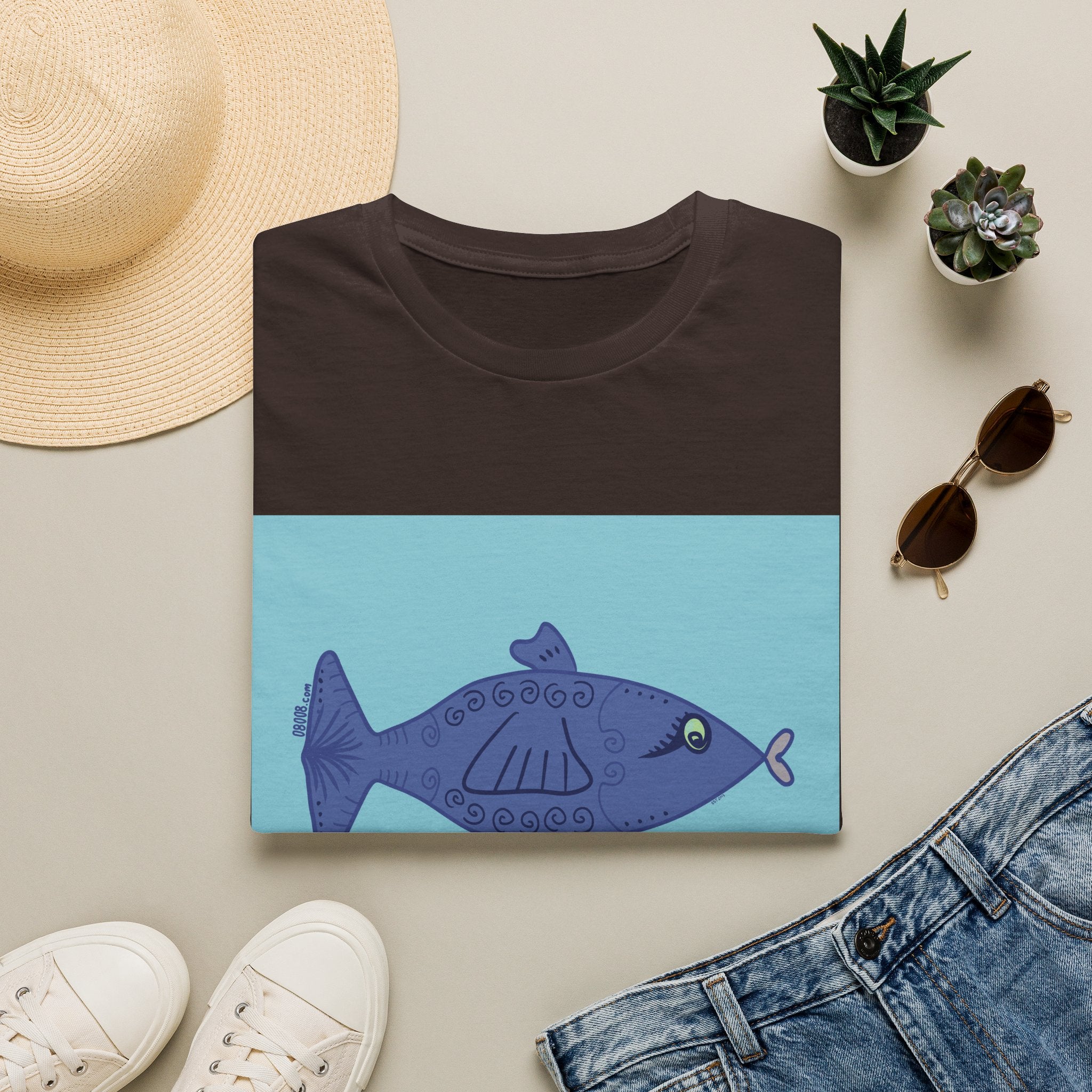LBI Apparel T-Shirt — Beachy Fish Graphic Tee (a)
