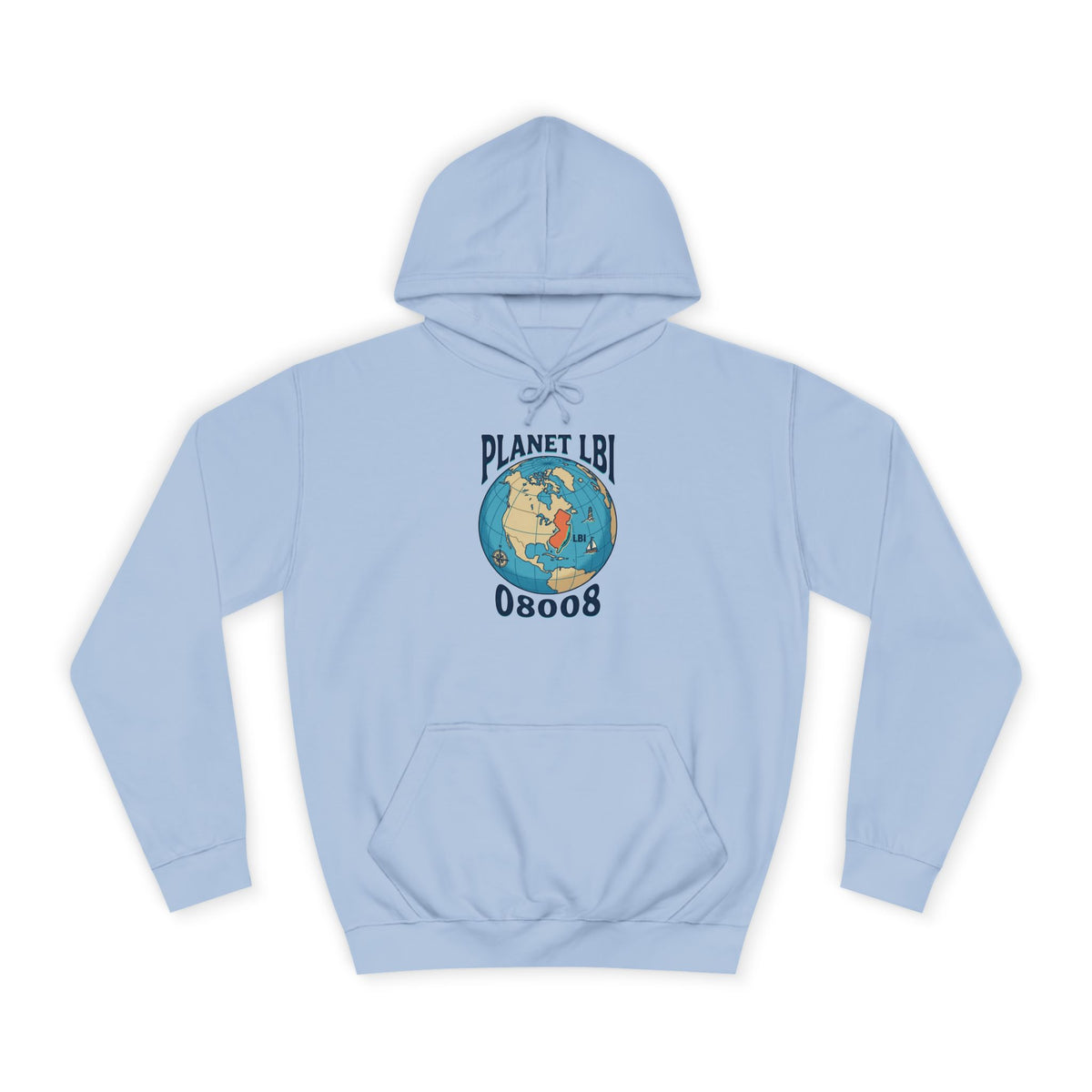 Planet LBI Hoodie — Earth Graphic Eco-Friendly Sweatshirt