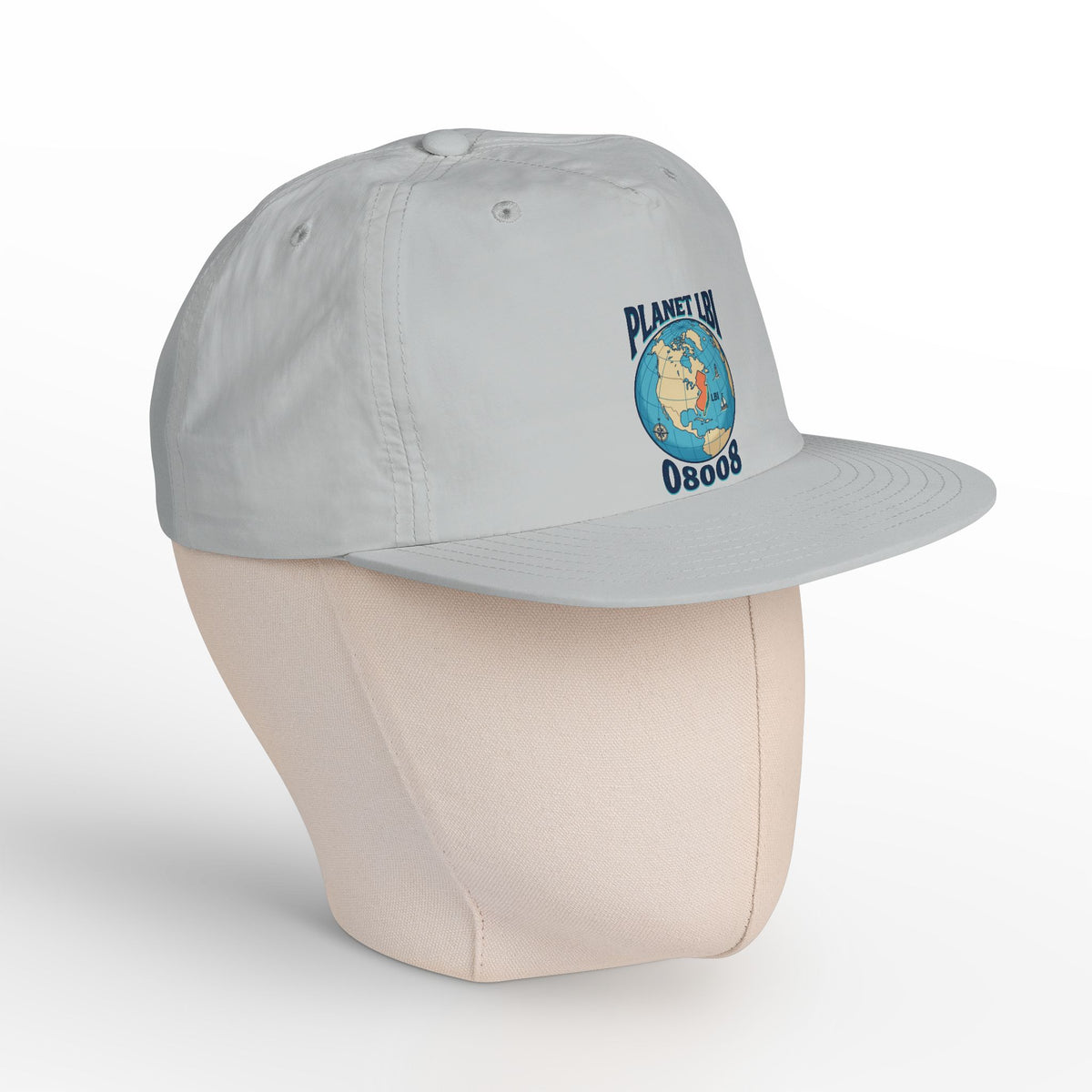 Planet LBI Trademarked  08008 NJ Embroidered Globe Baseball Hat