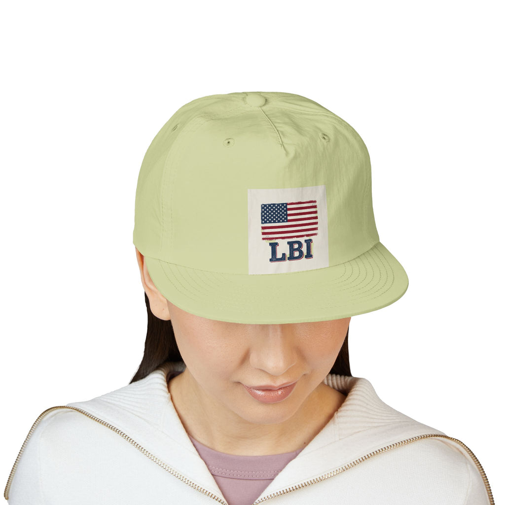 AMERICAN FLAG LBI  Embroidered Globe Baseball Hat