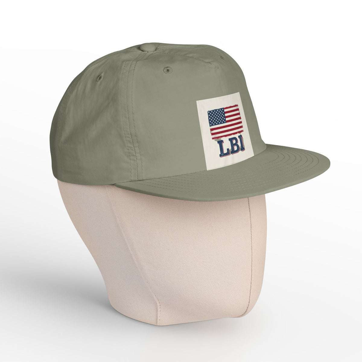 AMERICAN FLAG LBI  Embroidered Globe Baseball Hat