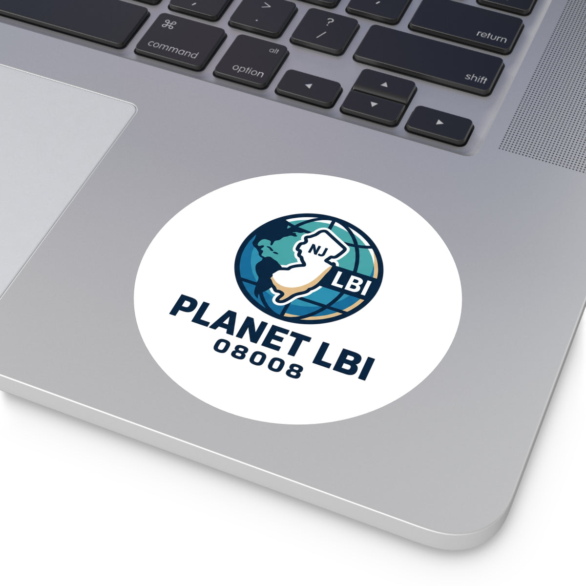 Planet LBI 08008 Round Sticker — Globe Logo Waterproof Laptop Sticker