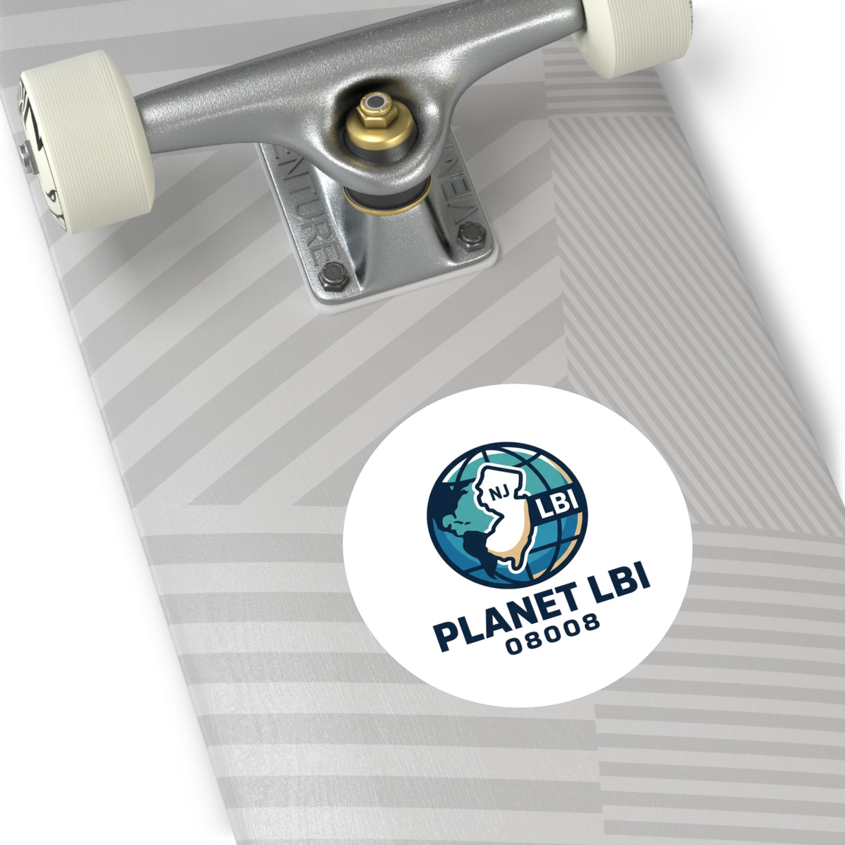 Planet LBI 08008 Round Sticker — Globe Logo Waterproof Laptop Sticker