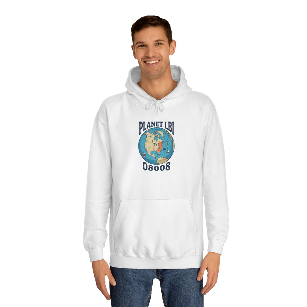 Planet LBI Hoodie — Earth Graphic Eco-Friendly Sweatshirt