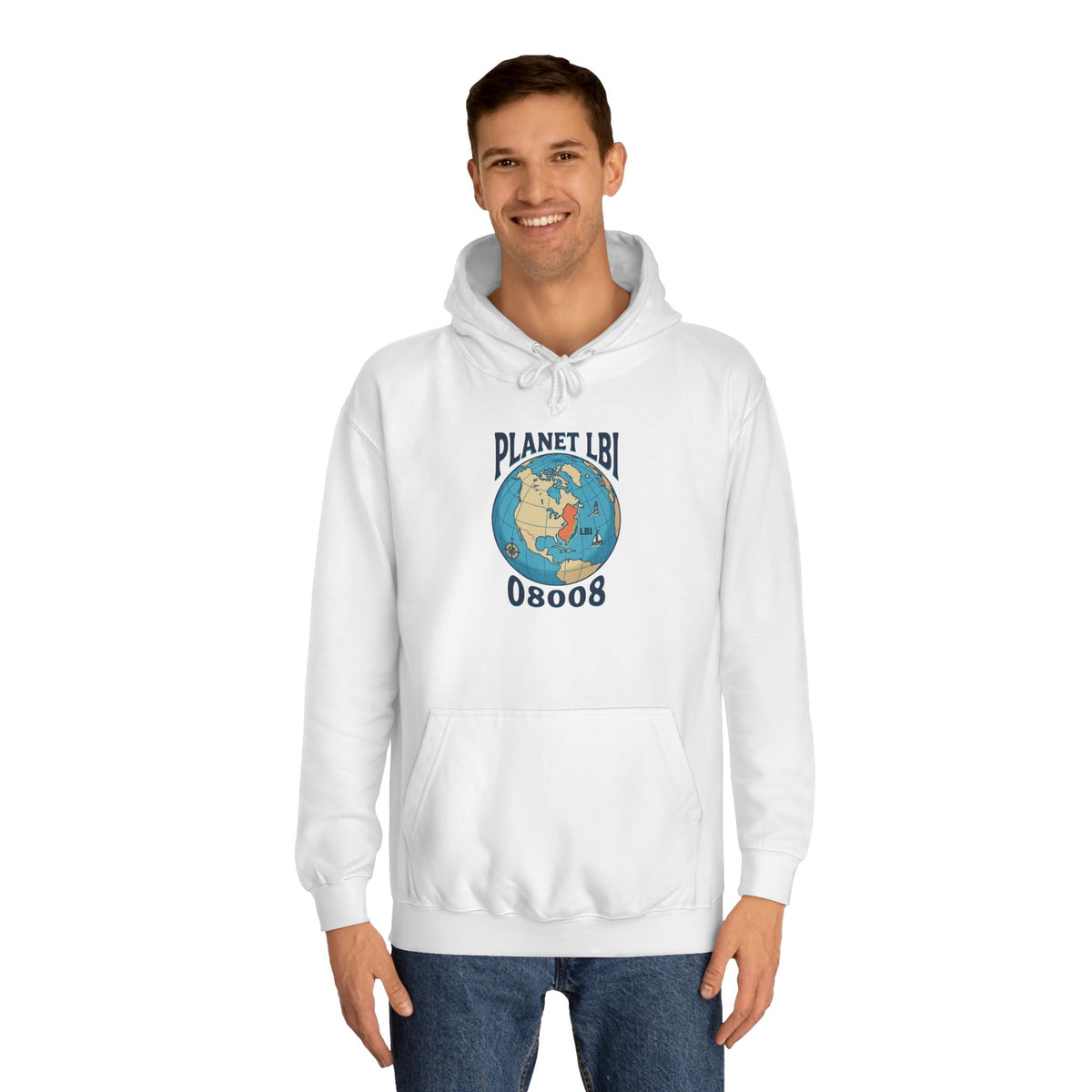 Planet LBI Hoodie — Earth Graphic Eco-Friendly Sweatshirt