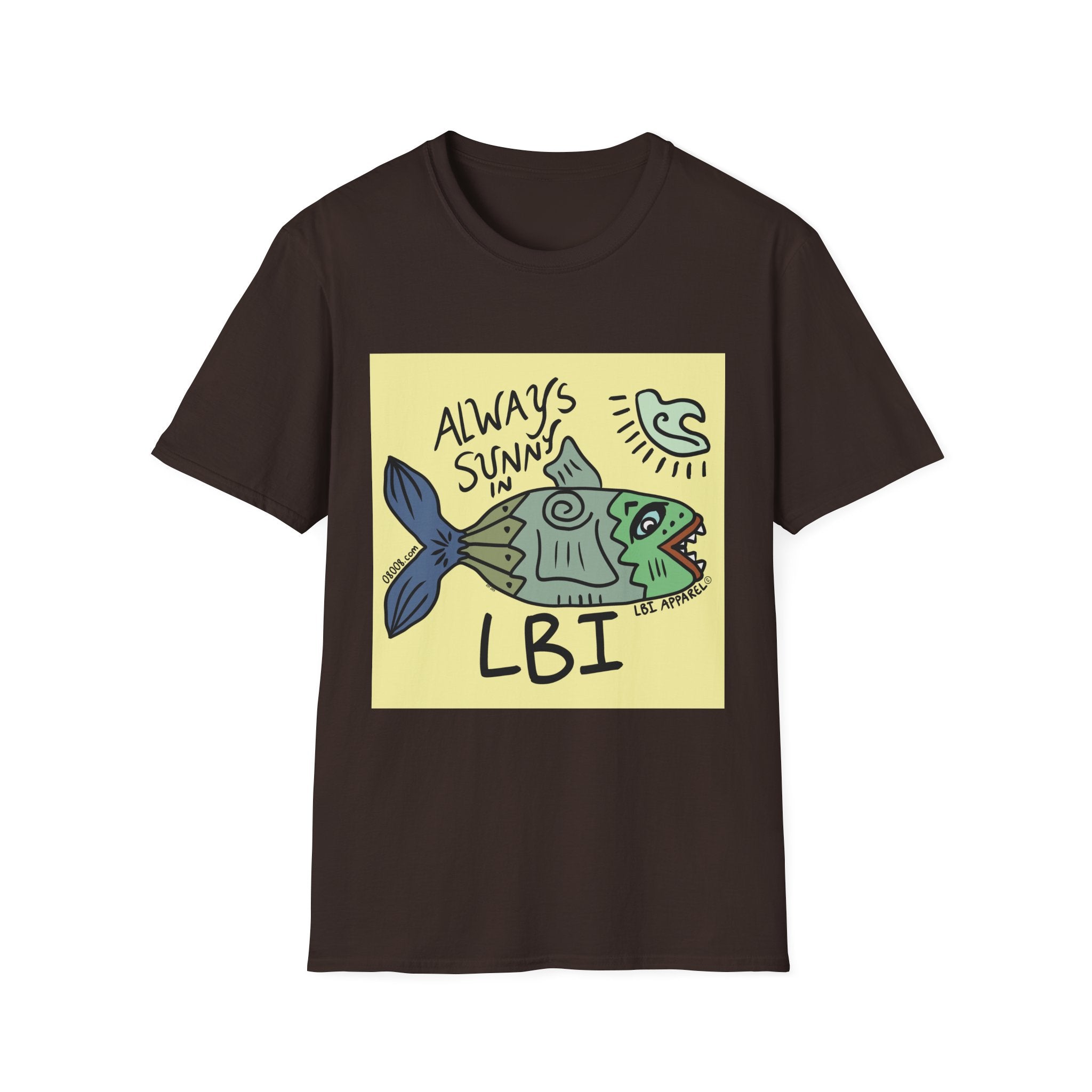 Always Sunny in LBI T-Shirt — Beachy Fish Graphic Tee