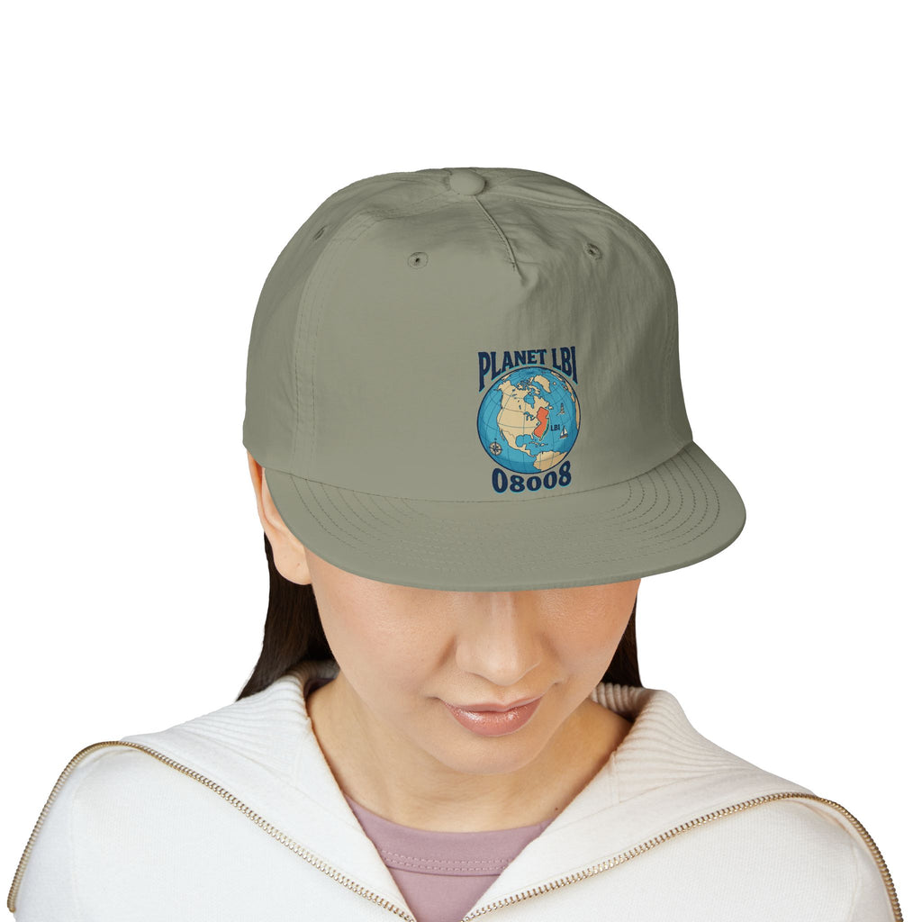 Planet LBI 08008 NJ Embroidered Globe Baseball Hat