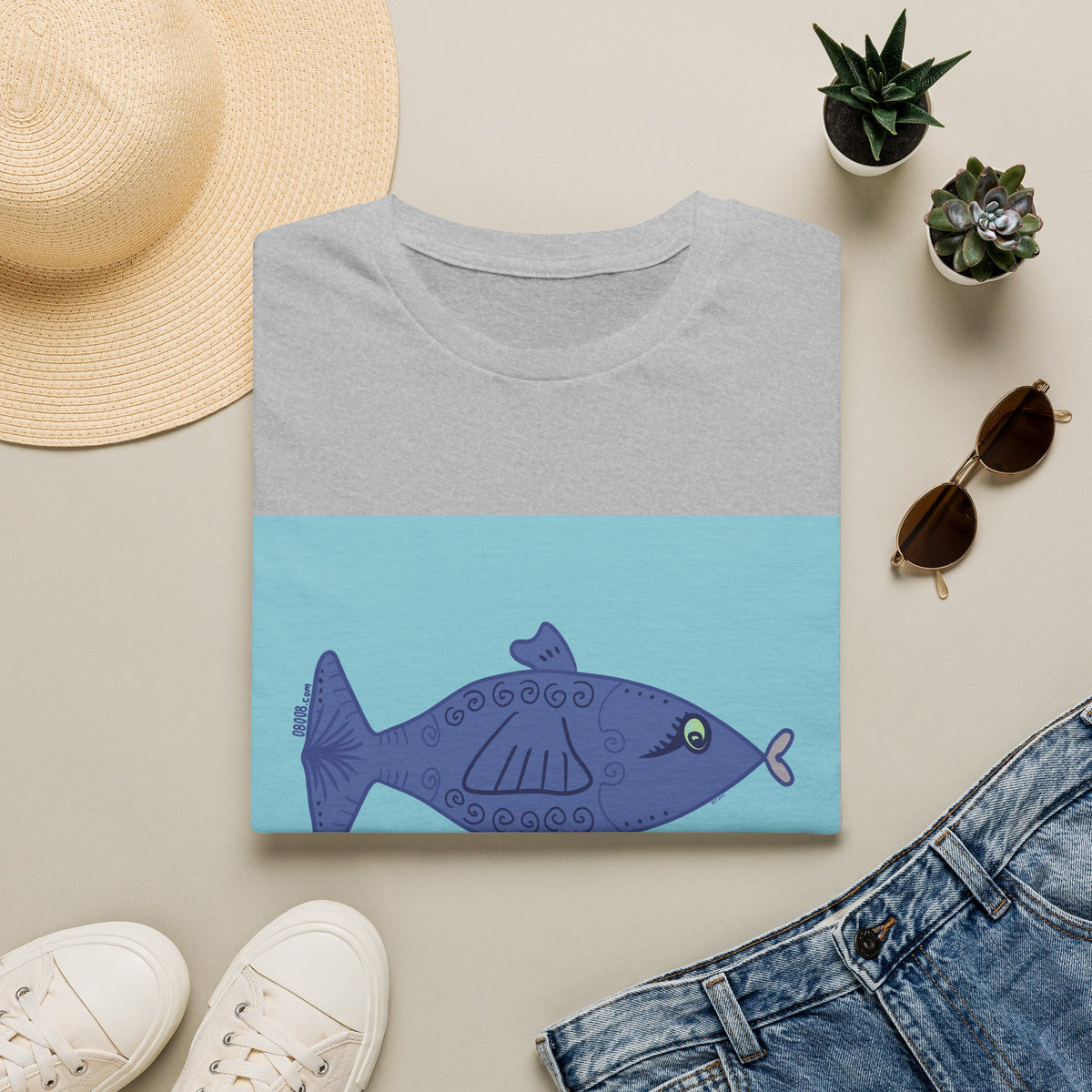 LBI Apparel T-Shirt — Beachy Fish Graphic Tee (a)