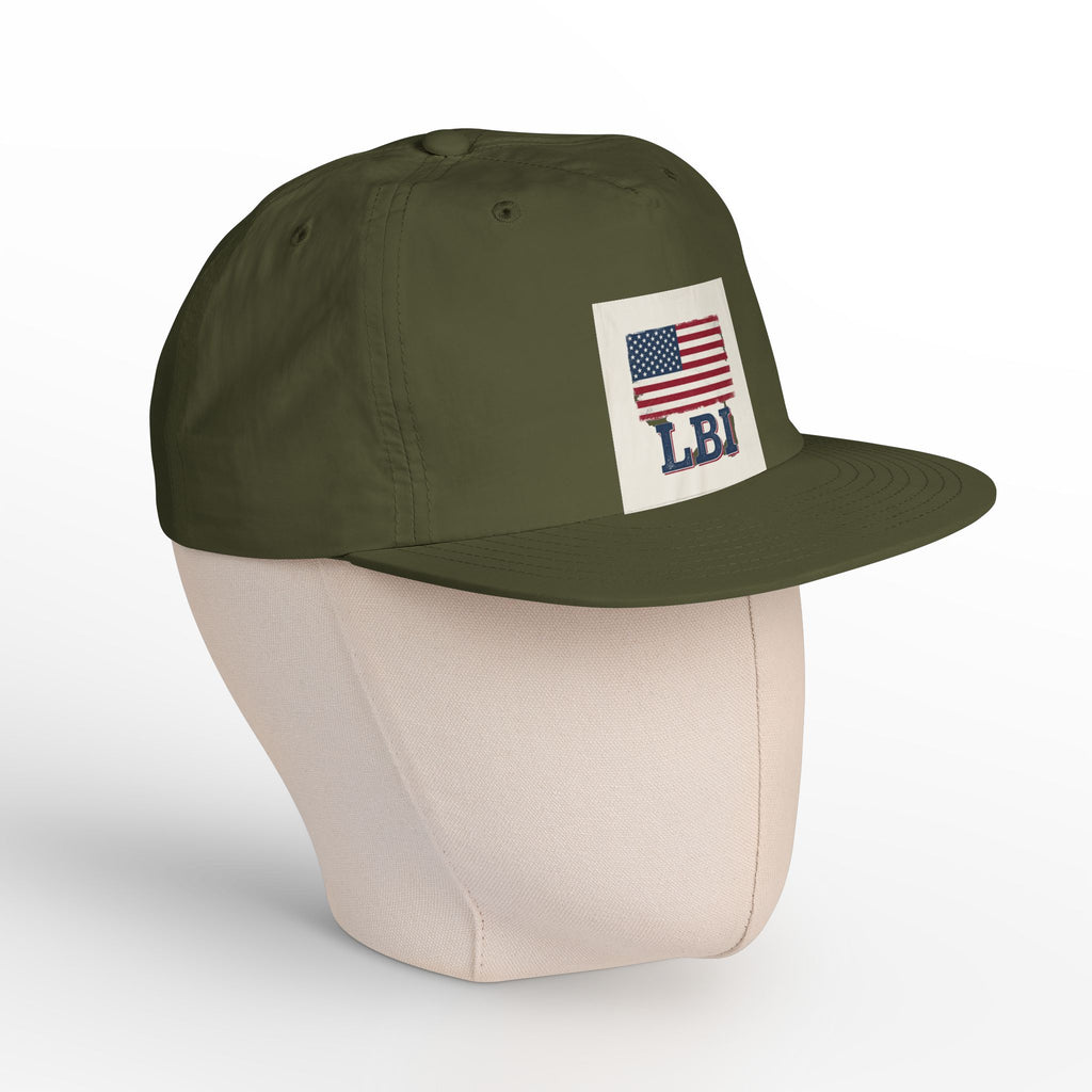 AMERICAN FLAG LBI  Embroidered Globe Baseball Hat