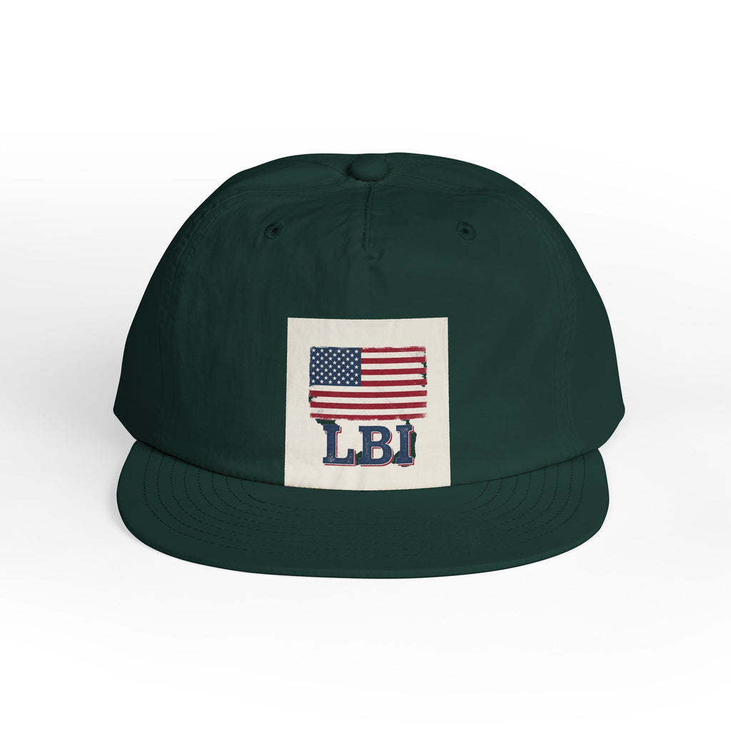 AMERICAN FLAG LBI  Embroidered Globe Baseball Hat