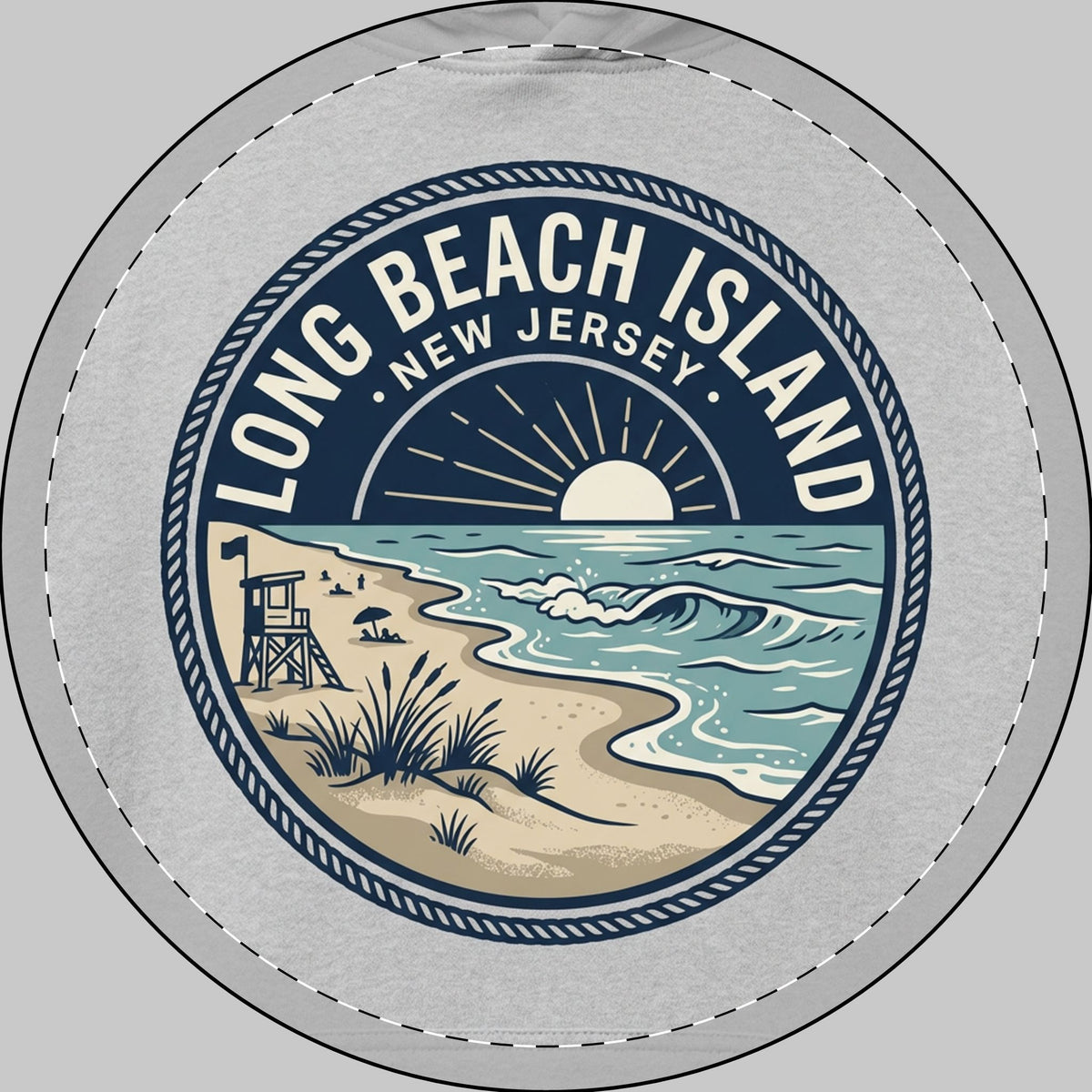 LONG BEACH ISLAND Round Car Magnet —  LBI