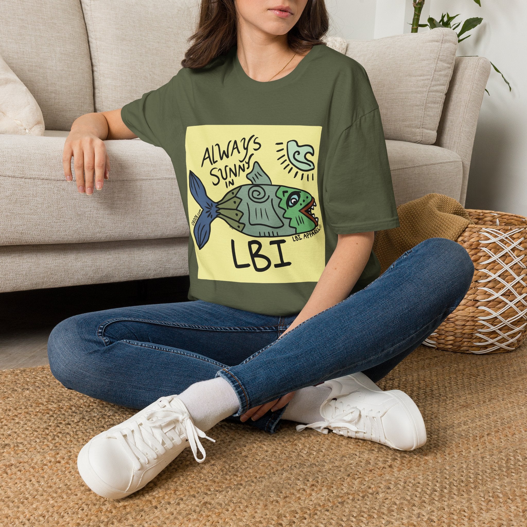 Always Sunny in LBI T-Shirt — Beachy Fish Graphic Tee