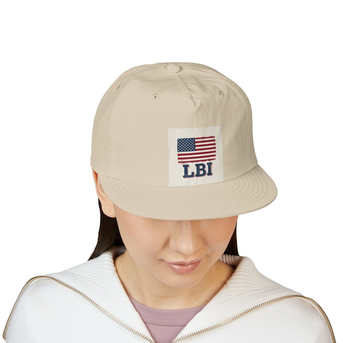 AMERICAN FLAG LBI  Embroidered Globe Baseball Hat