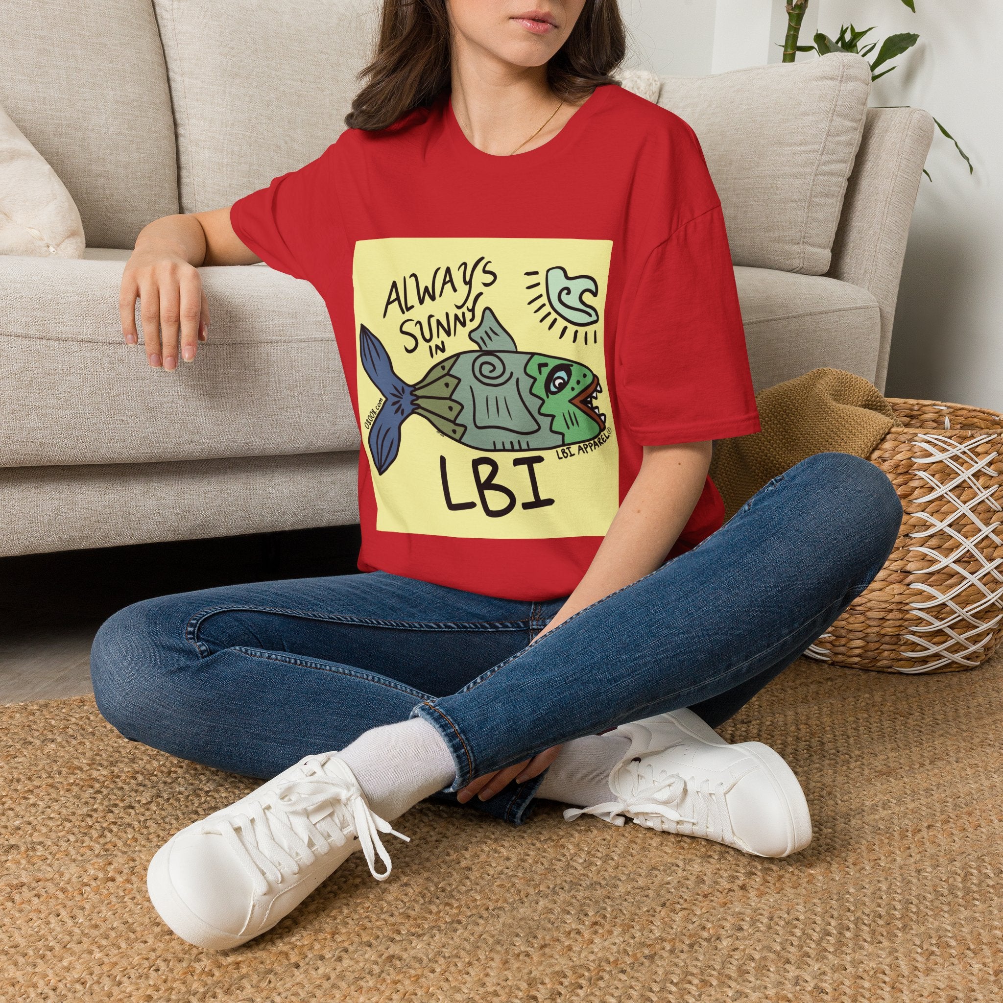 Always Sunny in LBI T-Shirt — Beachy Fish Graphic Tee