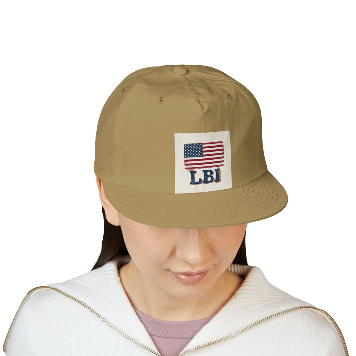 AMERICAN FLAG LBI  Embroidered Globe Baseball Hat