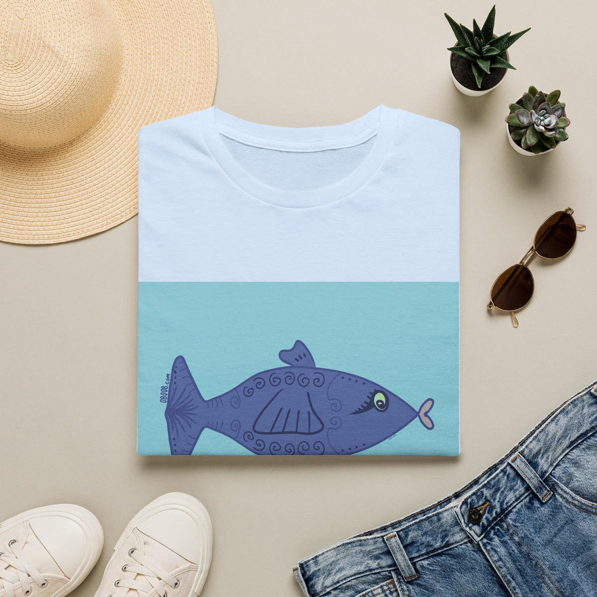 LBI Apparel T-Shirt — Beachy Fish Graphic Tee (a)