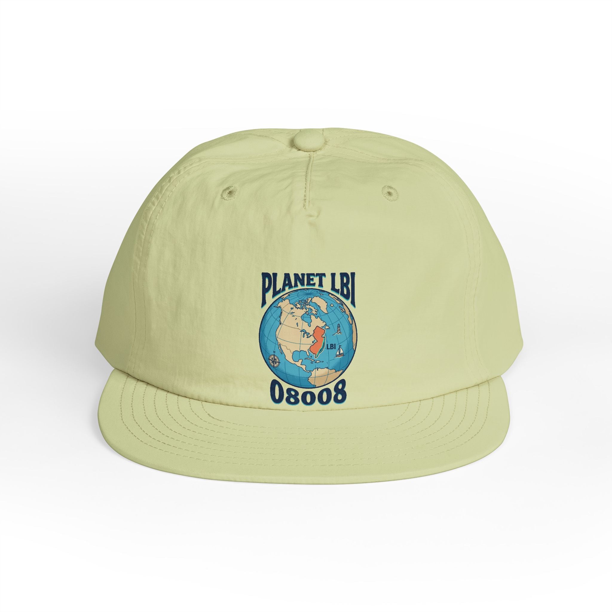 Planet LBI 08008 NJ Embroidered Globe Baseball Hat