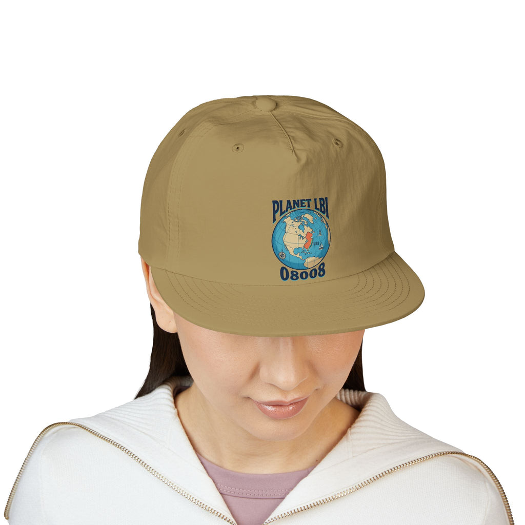 Planet LBI 08008 NJ Embroidered Globe Baseball Hat