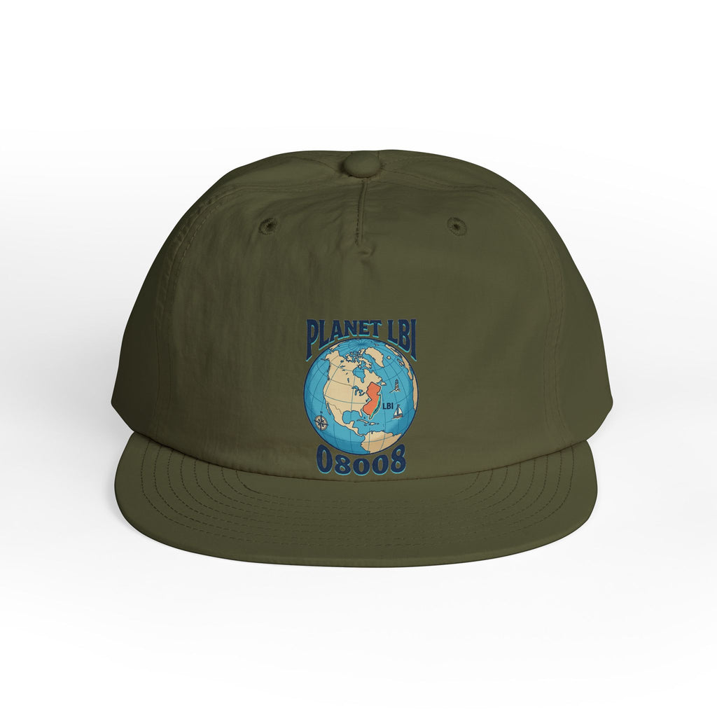 Planet LBI 08008 NJ Embroidered Globe Baseball Hat
