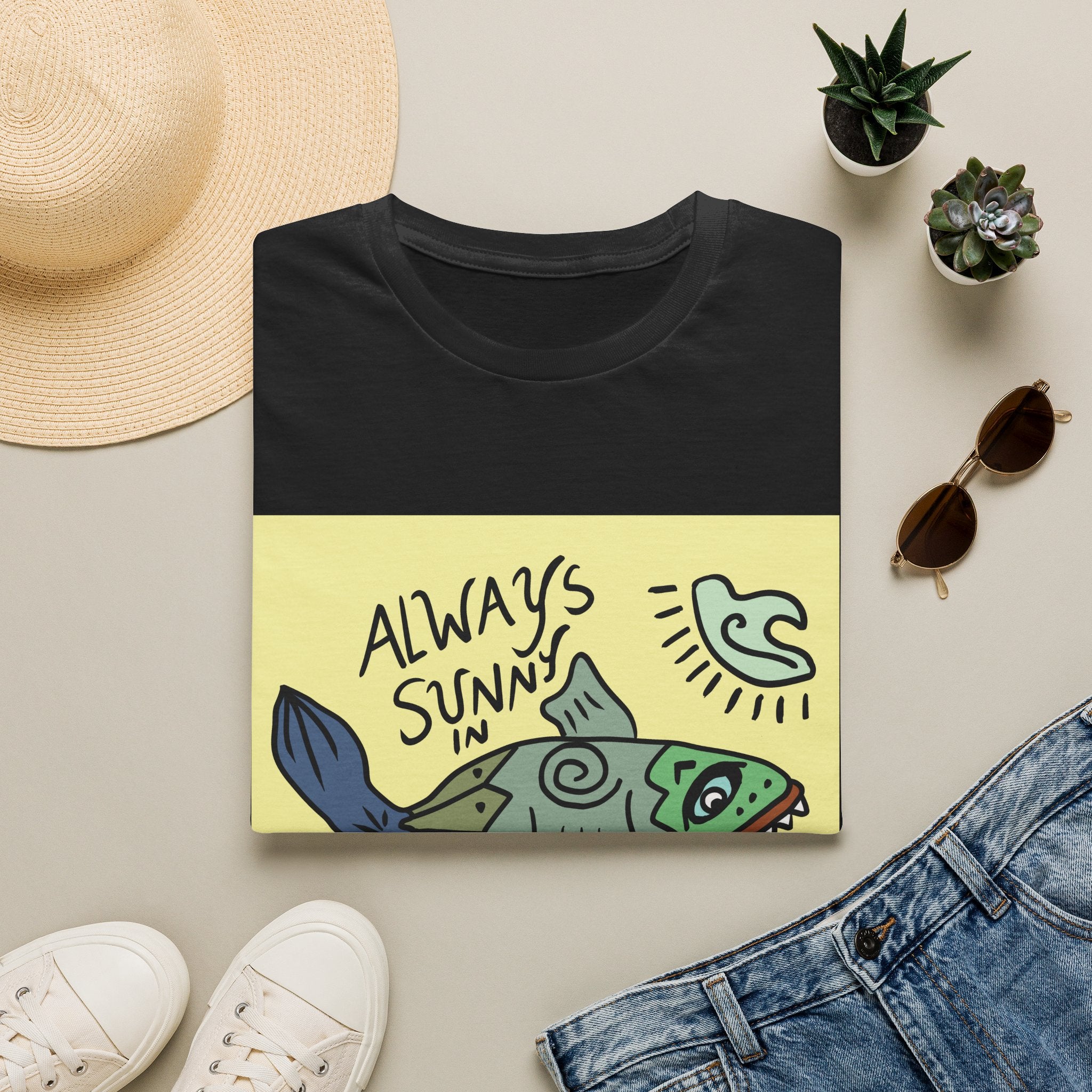 Always Sunny in LBI T-Shirt — Beachy Fish Graphic Tee
