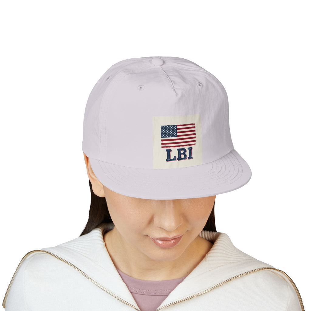 AMERICAN FLAG LBI  Embroidered Globe Baseball Hat