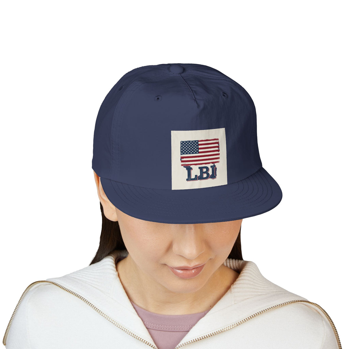 AMERICAN FLAG LBI  Embroidered Globe Baseball Hat