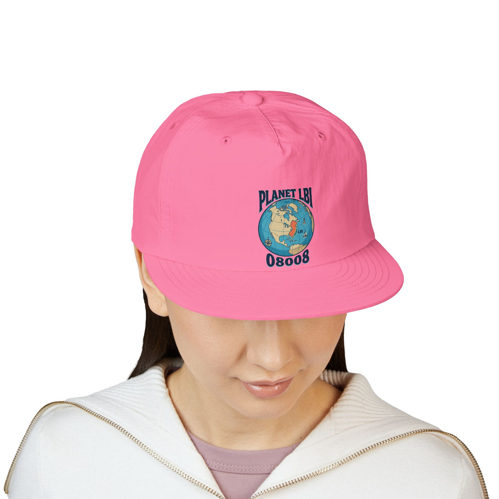 Planet LBI 08008 NJ Embroidered Globe Baseball Hat